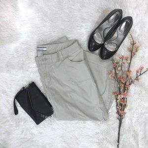 🔴 Stretch Fit Cropped Khaki Tan Pants SZ 12